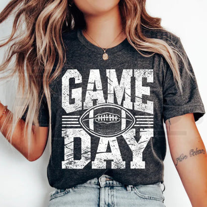 Football Season Game Day T-Shirt – Football Mom Graphic Tee, Fall Sports Women's Shirt