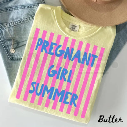Comfort Colors® Summer Pregnancy Announcement T-Shirt – First Baby Reveal Tee & Mother’s Day Gift