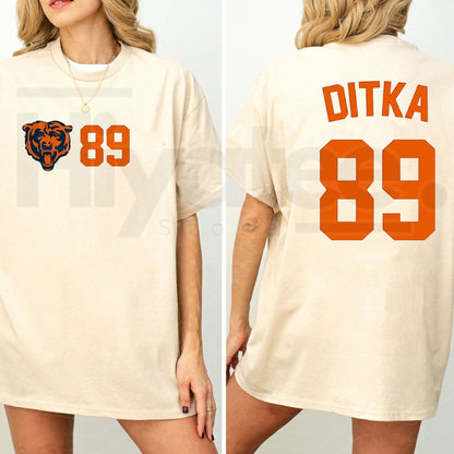 Mike Ditka #89 Chicago Bears Jersey Player T-Shirt – Legendary Football Fan Graphic Tee