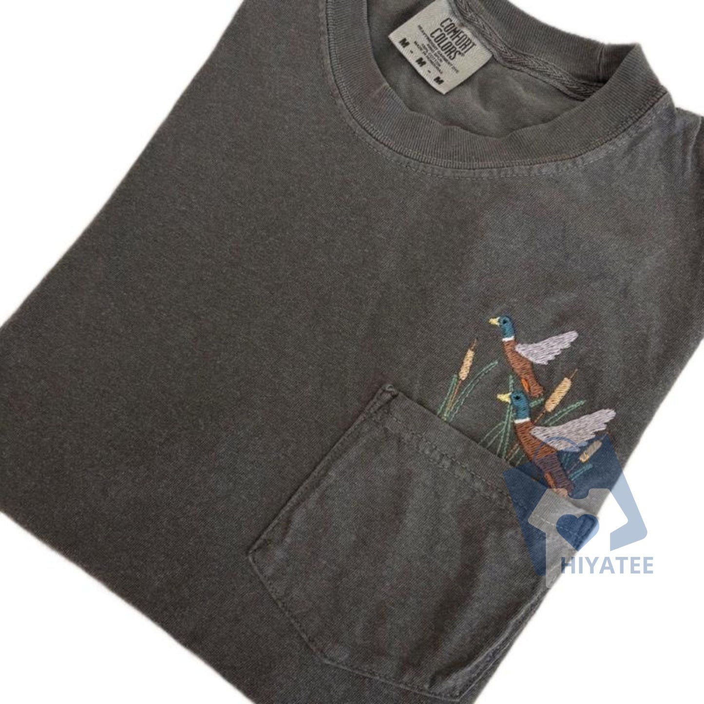 Mallard Ducks Comfort Colors Pocket Tee – Casual Outdoor-Inspired T-Shirt for Nature Lovers