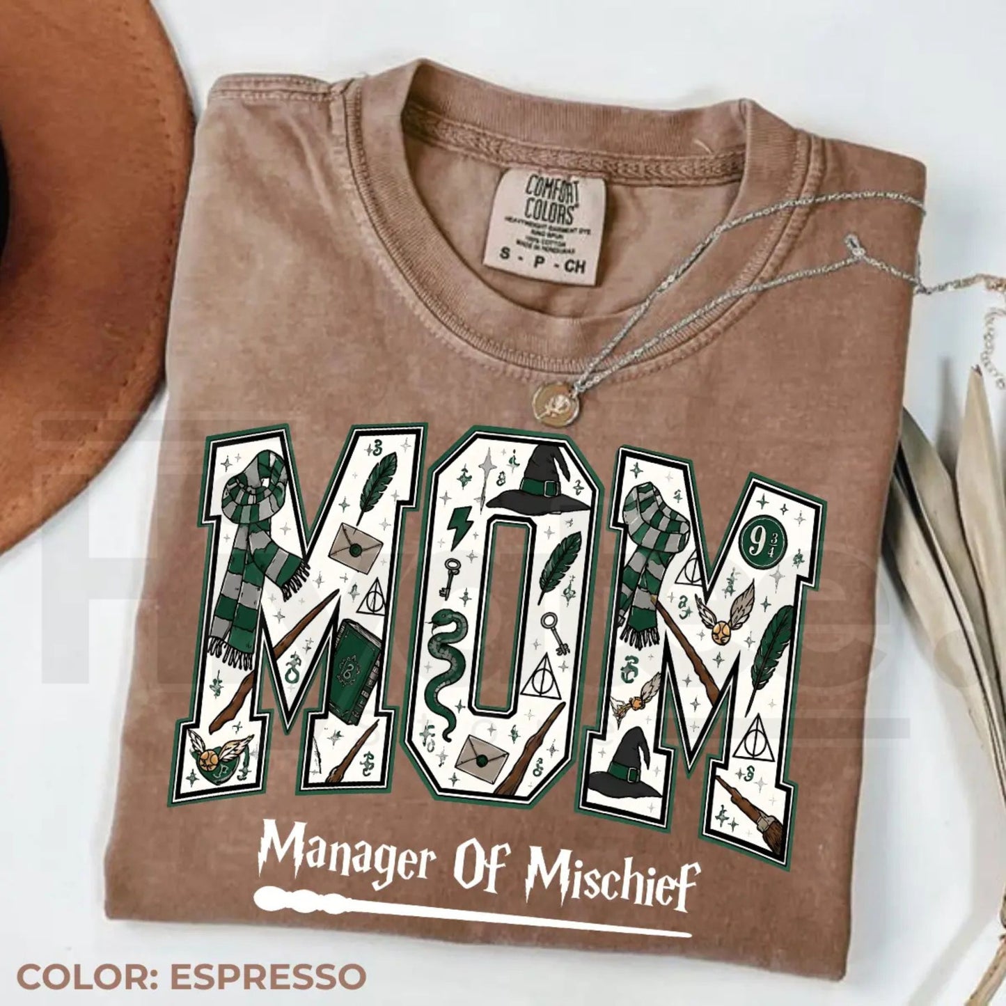 Comfort Colors Mom Manager of Mischief Shirt Magical Wizard Tee