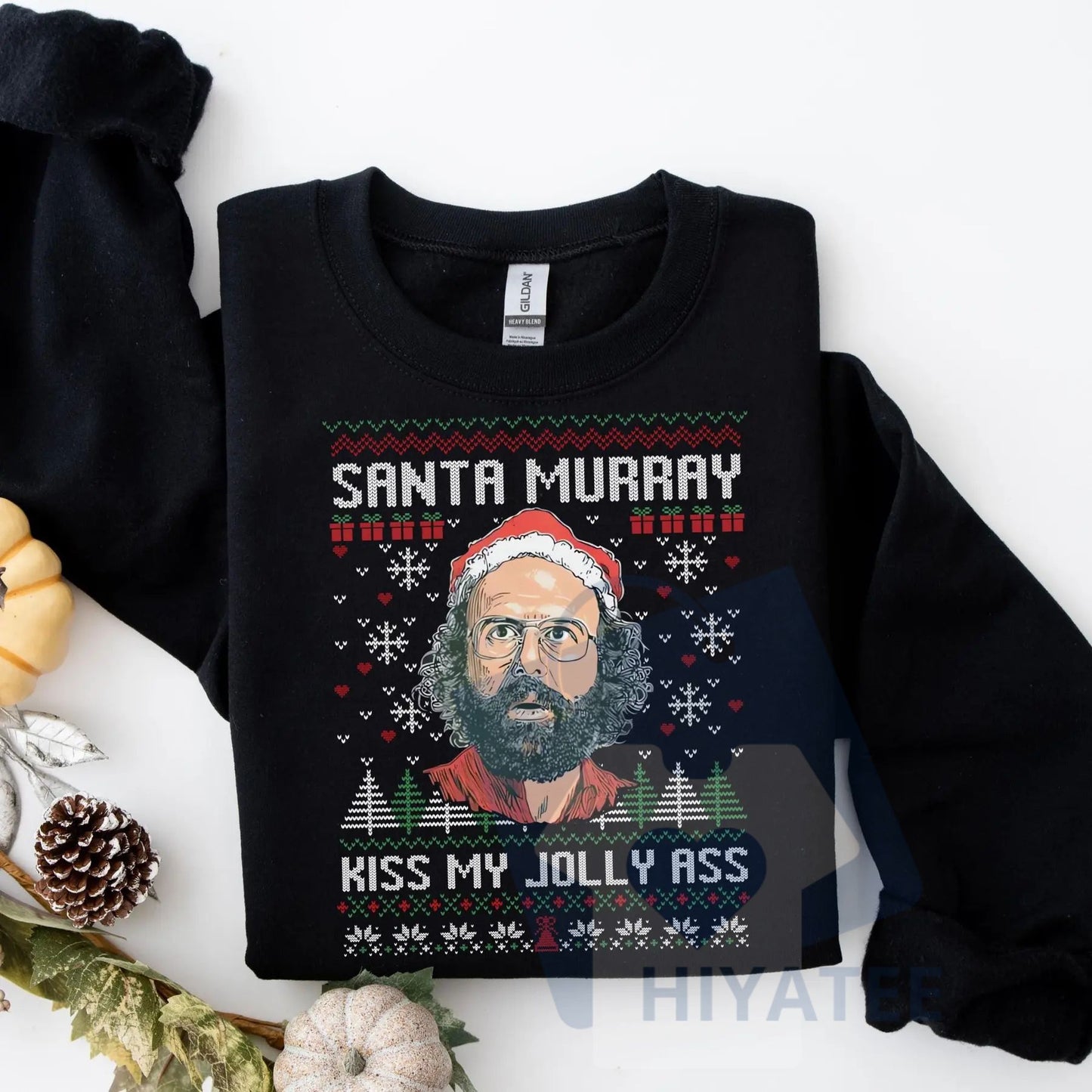 Stranger Christmas Shirt: Funny Murray Hawkins Ugly Xmas Sweatshirt, Santa Christmas Sweater, Retro TV Show Gift