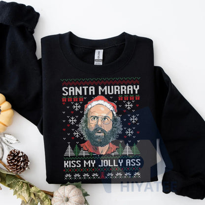 Stranger Christmas Shirt: Funny Murray Hawkins Ugly Xmas Sweatshirt, Santa Christmas Sweater, Retro TV Show Gift