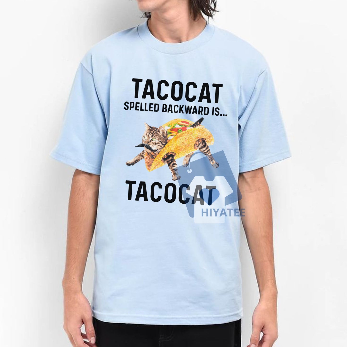 Tacocat Spelled Backward Is Tacocat Shirt – Funny Cat & Taco Palindrome Tee, Cute Gift for Cat Lovers and Food Fans