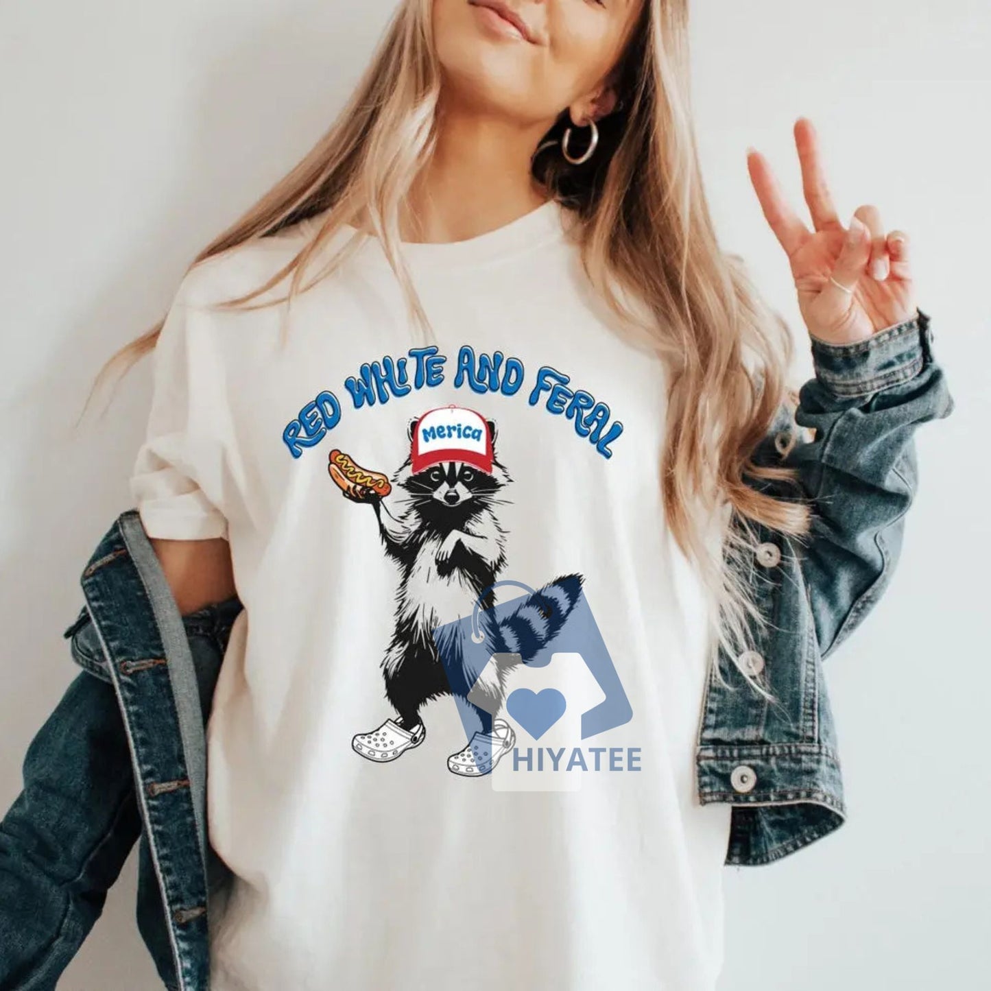 Red, White & Feral – Funny 4th of July Patriotic Tee