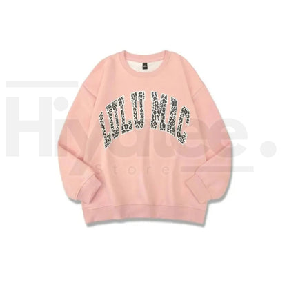LULUMAC Women's Letter Print Crew Neck Sweatshirt – Casual Cozy Long Sleeve Pullover