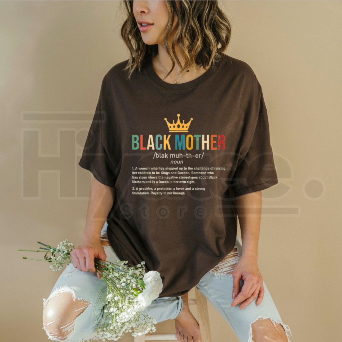 "Black Mother Definition" – African American Mom Heritage Top