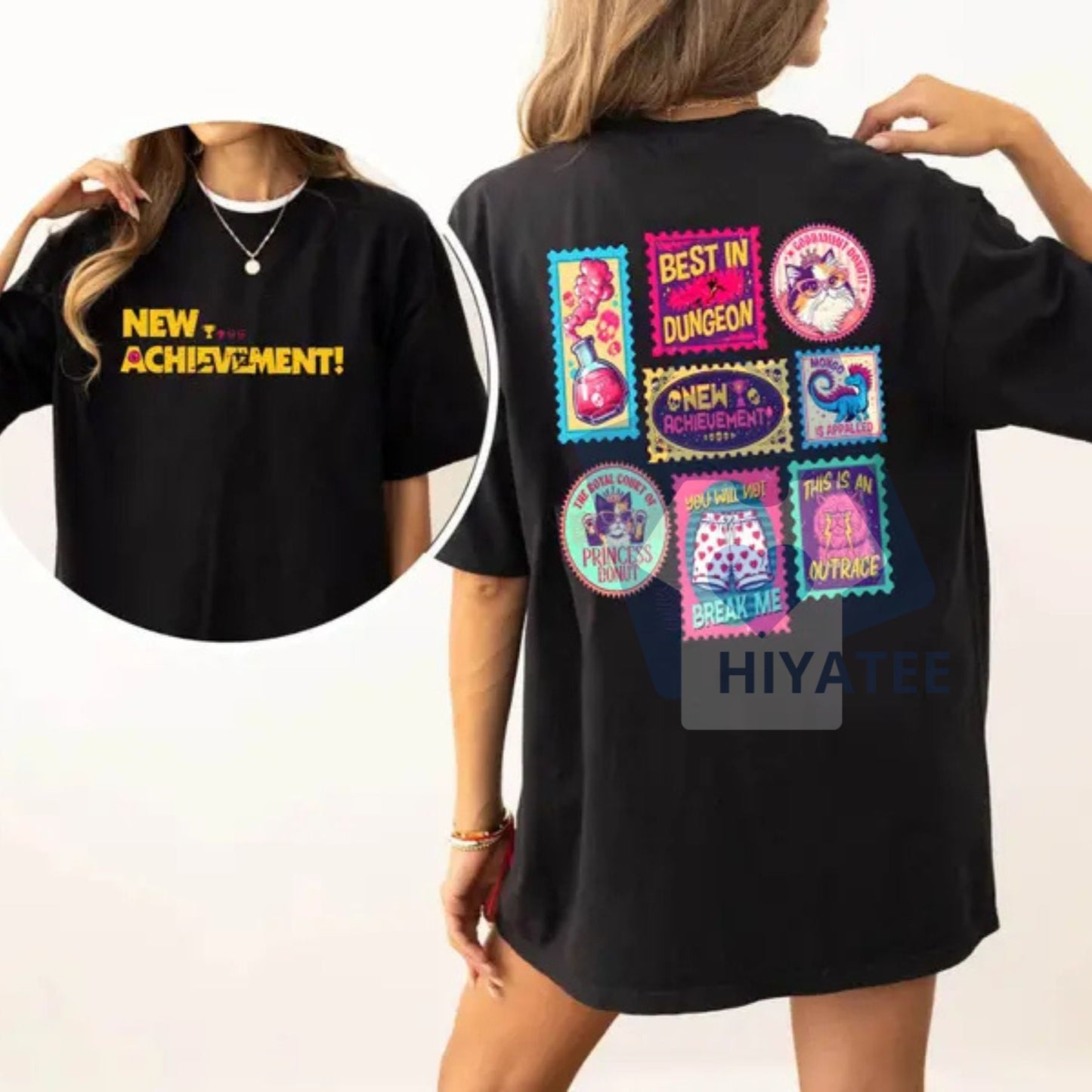 "New Achievement" Dungeon Crawler Carl T-Shirt – Book Stamps Style Tee for Book Lovers
