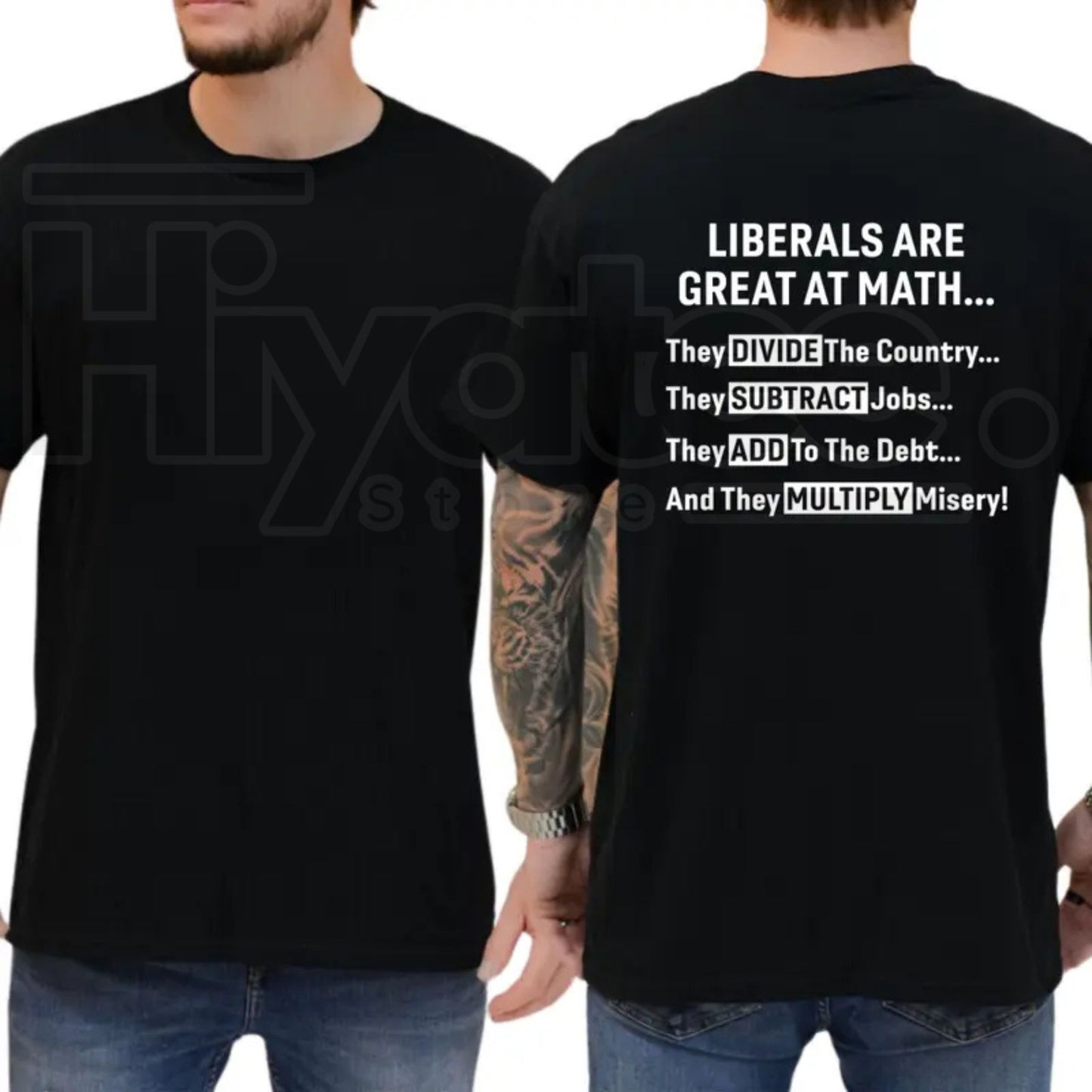 "Liberals Are Great At Math" – Funny Sarcastic Conservative Graphic Top
