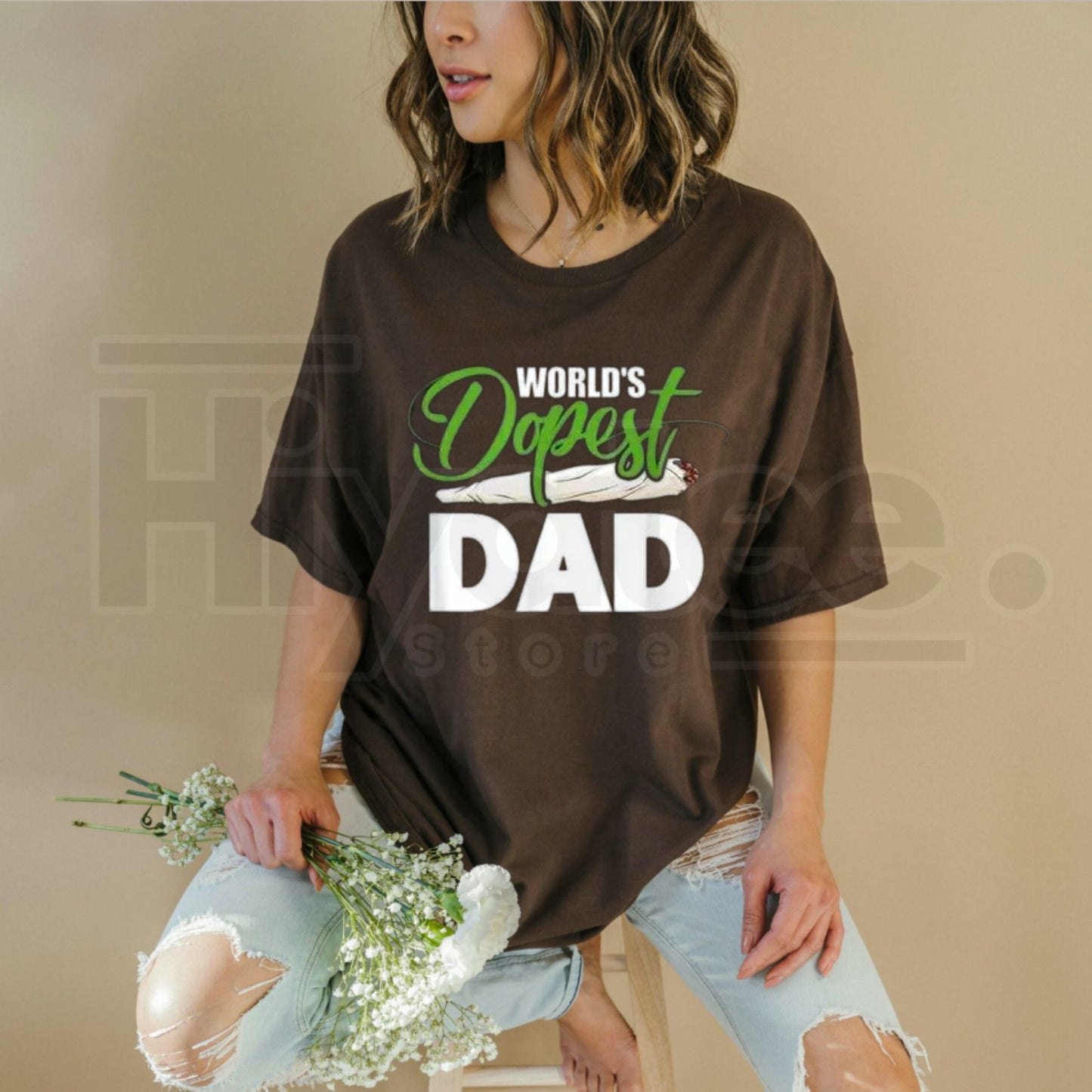 World's Dopest Dad T-Shirt – Funny Father's Day Cannabis Hypebeast Graphic Tee
