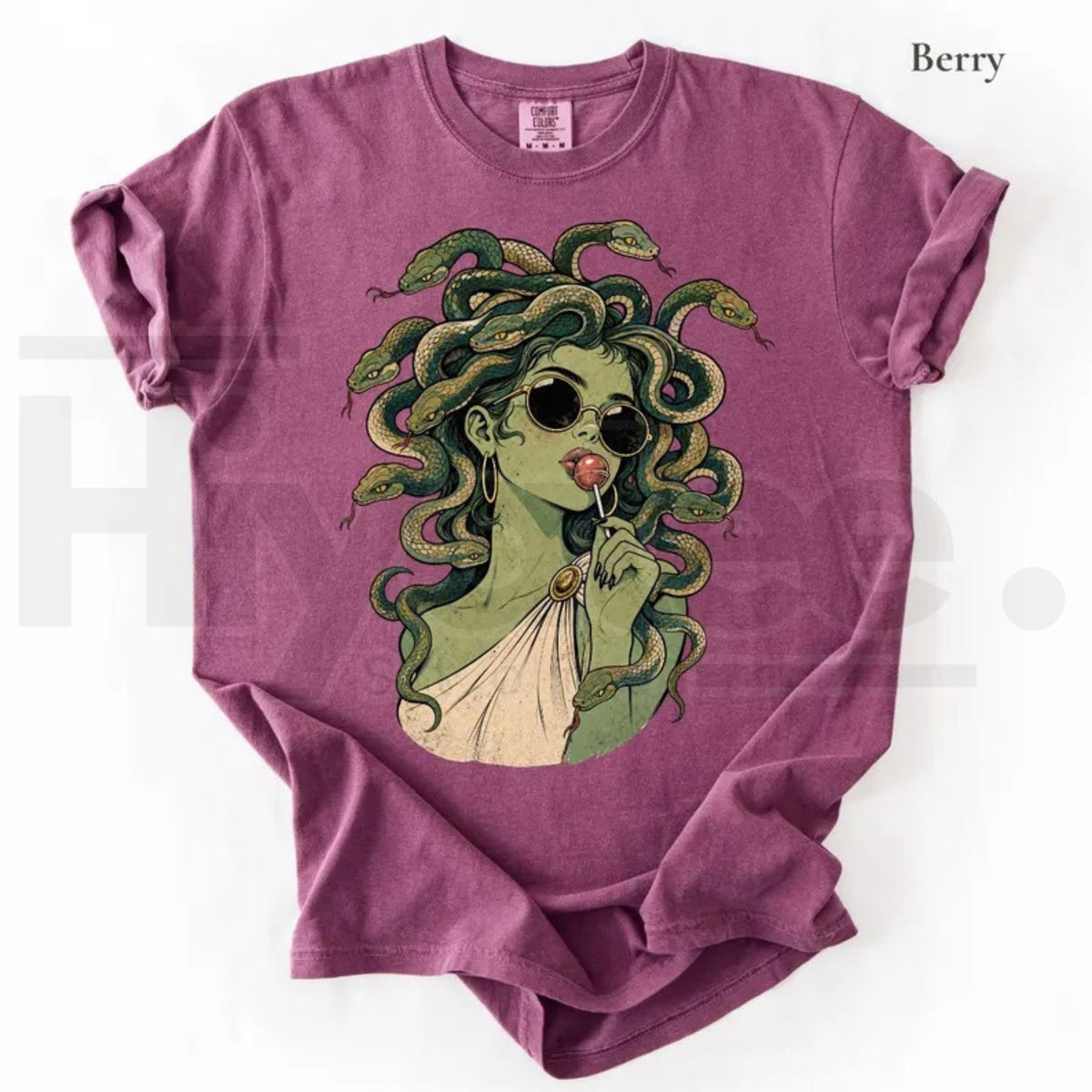 Comfort Colors Medusa Lollipop Retro Halloween Tee