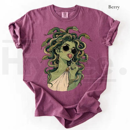 Comfort Colors Medusa Lollipop Retro Halloween Tee