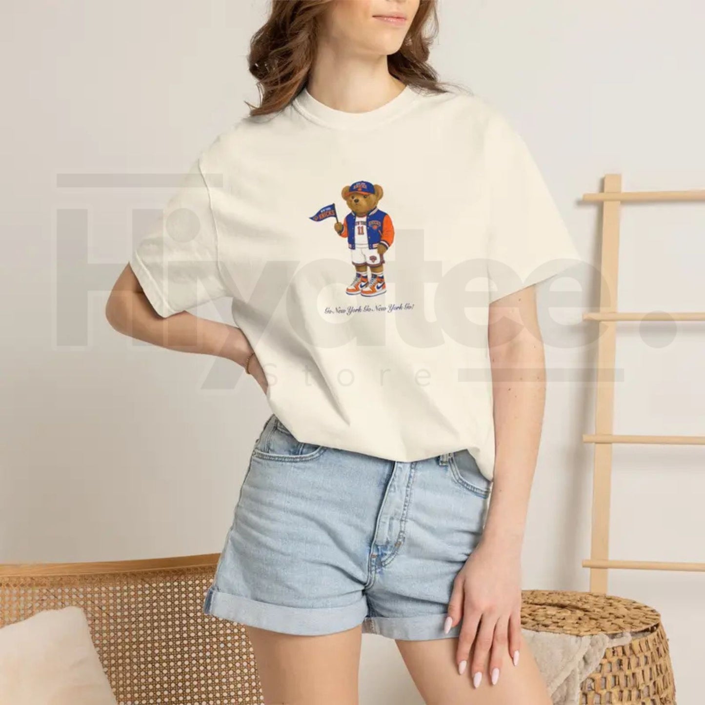 NYC Basketball Teddy Shirt – Retro Bear Graphic T-Shirt