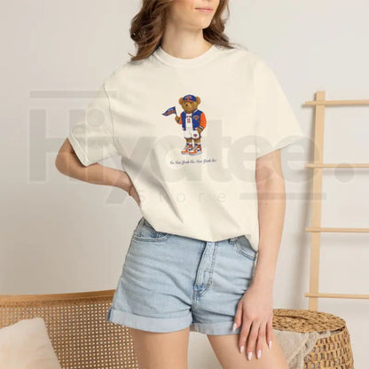 NYC Basketball Teddy Shirt – Retro Bear Graphic T-Shirt