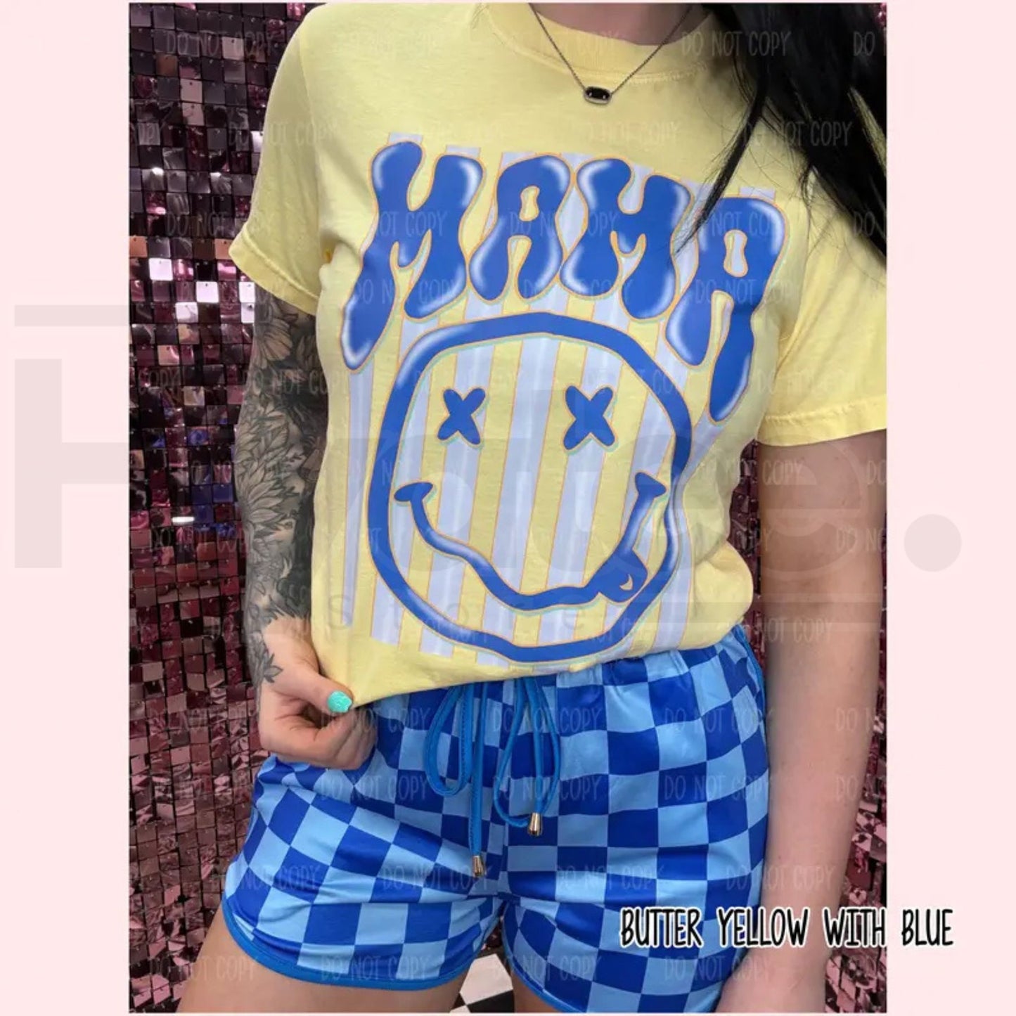 Comfort Colors® Neon Mama Stripes T-Shirt – Retro Bright Aesthetic Mom Tee