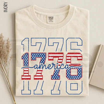 Comfort Colors 1776 Land of the Free Shirt – 250th America Anniversary Independence Day Tee, Fourth of July Gift
