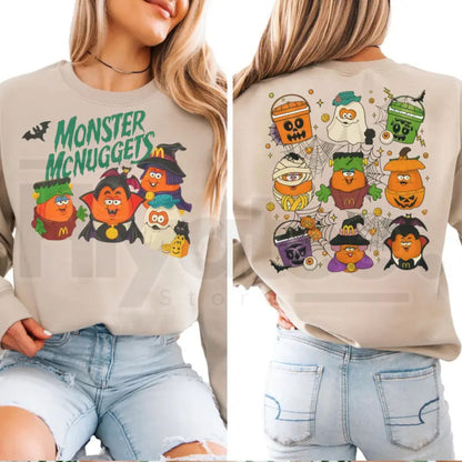 McNuggets Buddies 2 Sided Sweatshirt – Spooky Nuggets Halloween Graphic Crewneck