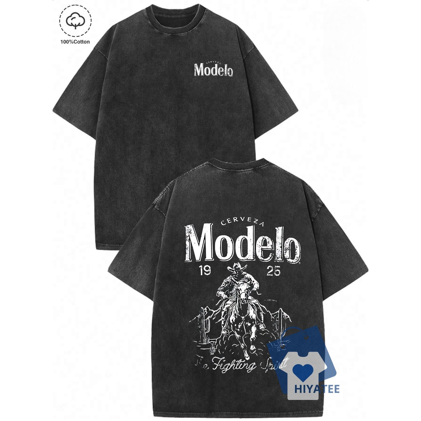 Modelo Cowboy Tee – Vintage Washed Distressed T-Shirt