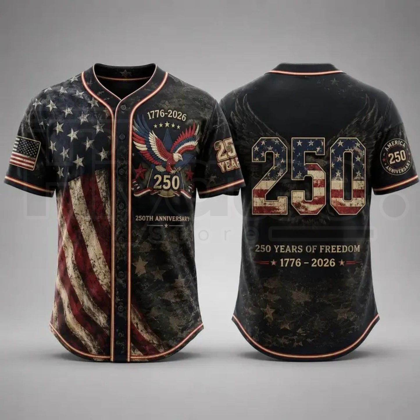 America 250th Anniversary Baseball Jersey – 1776–2026 USA Patriotic Shirt