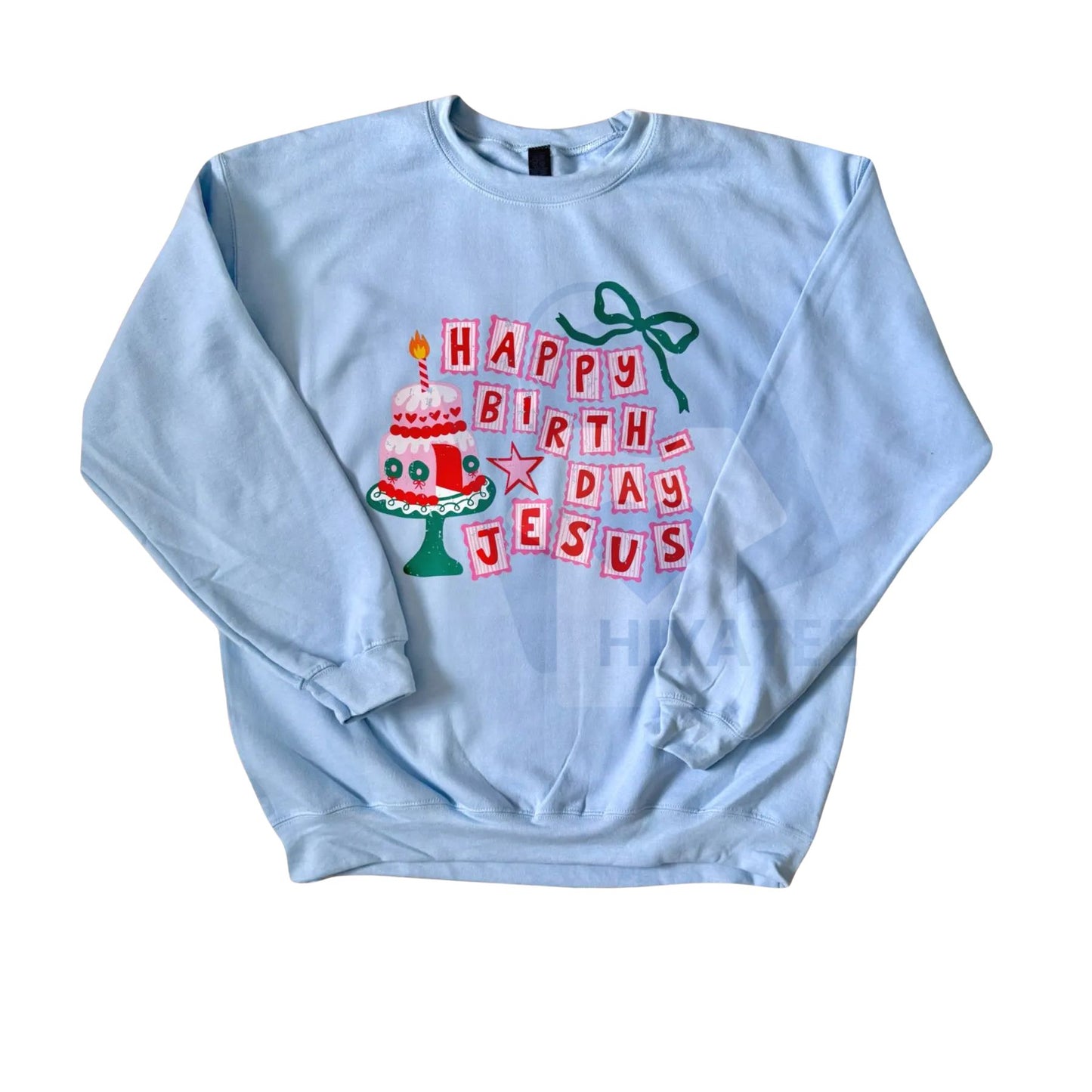 HBD Jesus Crewneck: Funny Christmas Birthday Sweatshirt, Religious Holiday Apparel, Merry Christmas Tee Gift