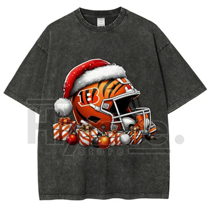 Football Team Vintage Washed T-Shirt – Retro Distressed Graphic Tee, Unisex Streetwear