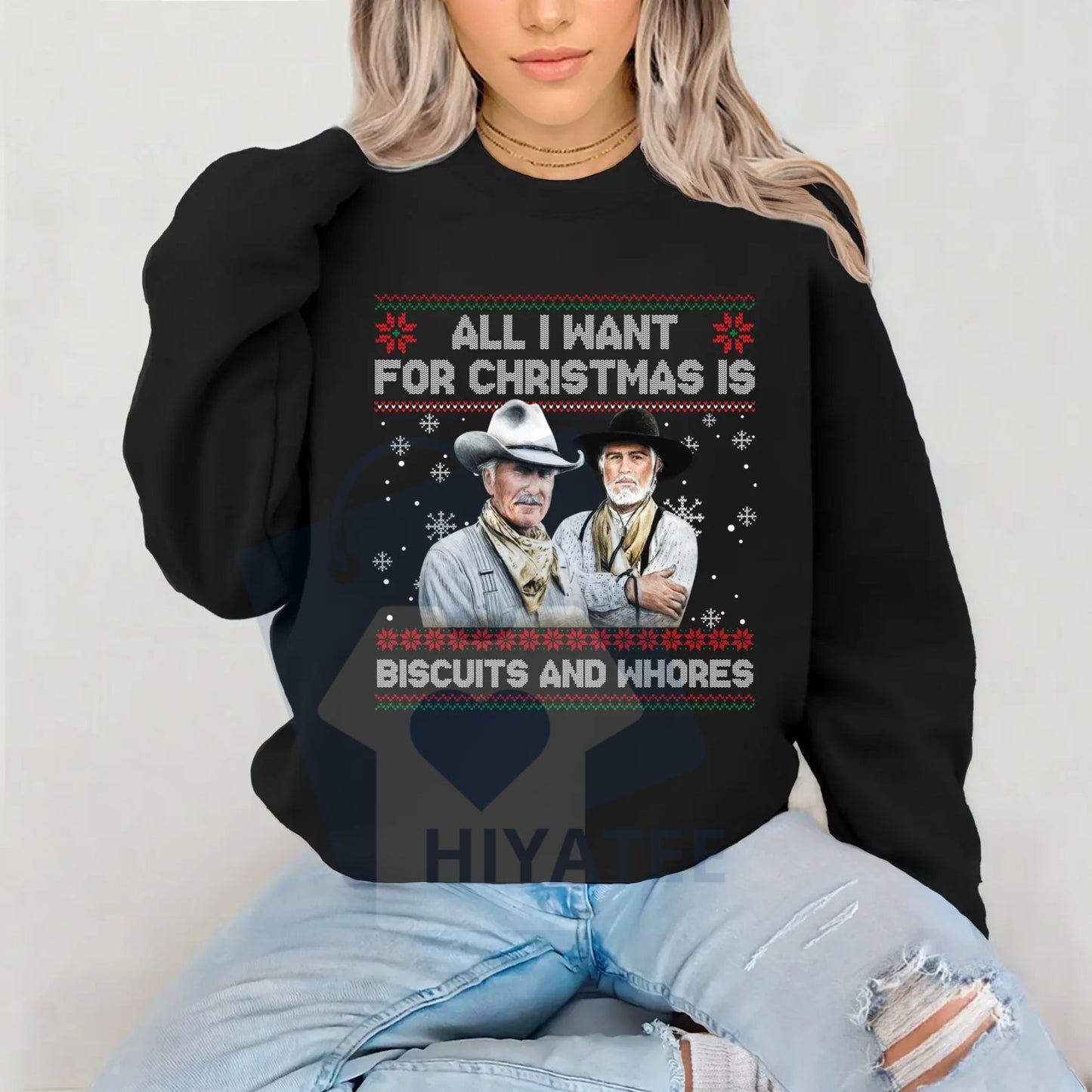 Funny Movie Quote Ugly Christmas Sweatshirt: Humorous Western Movie Shirt, Classic Film Quote Pullover, Unisex Christmas Gift