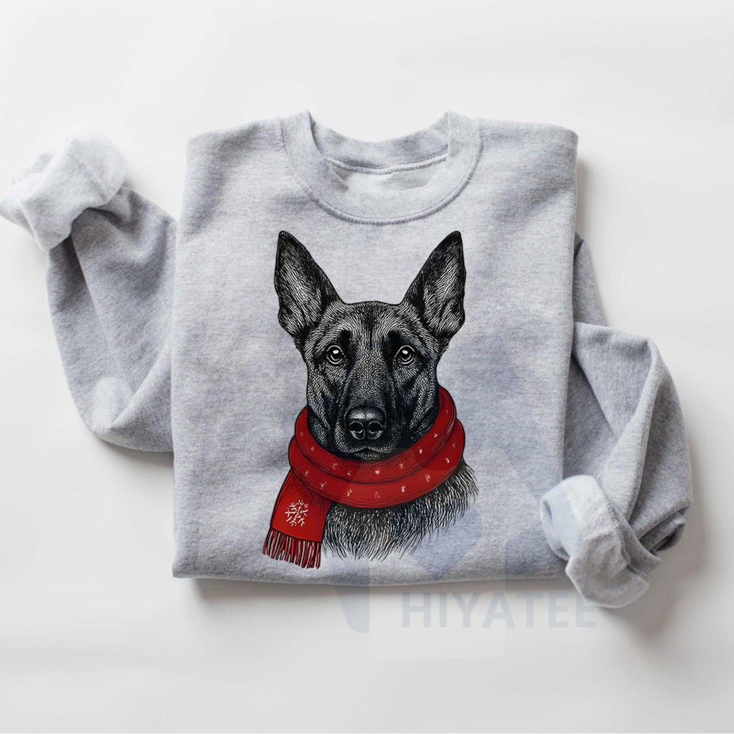 Santa Paws Christmas Dog Sweatshirt: 50 Dog Breeds in Festive Santa Hats, Gildan Unisex Holiday Pullover
