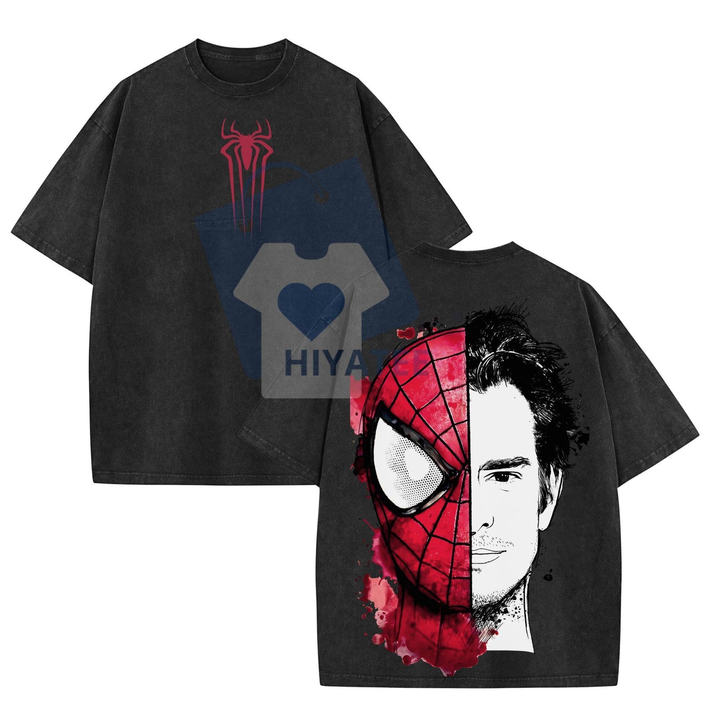 The Dark Style Trio Spider-Man T-Shirt – No Way Home Graphic Tee, Oversized Premium Cotton Streetwear