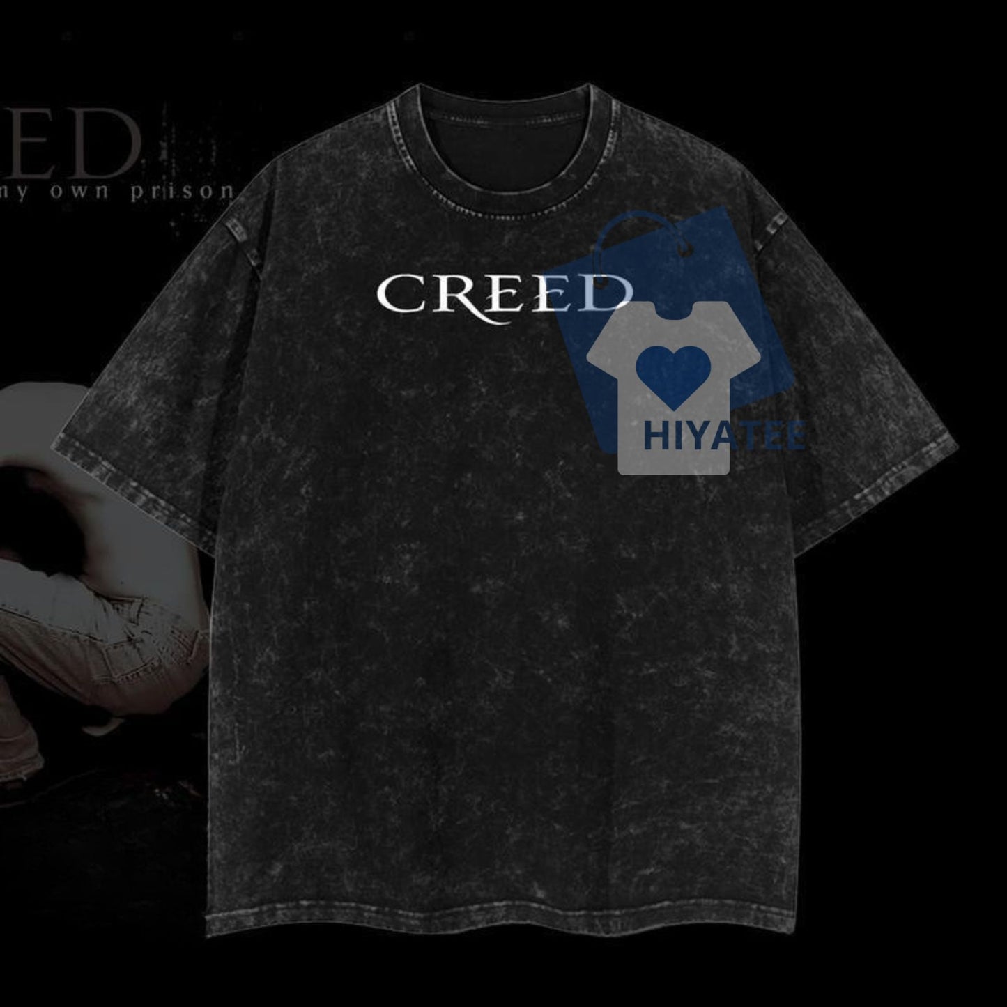 Creed My Own Prison Shirt – Oversized Washed Rock Band Tee for Music Fans