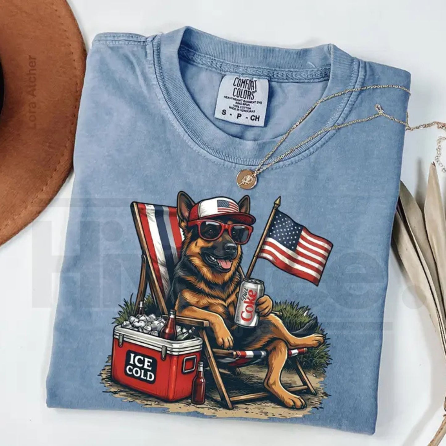 Comfort Colors® Funny 4th of July Dog Shirt – Retro Labrador Diet Coke Patriotic Tee