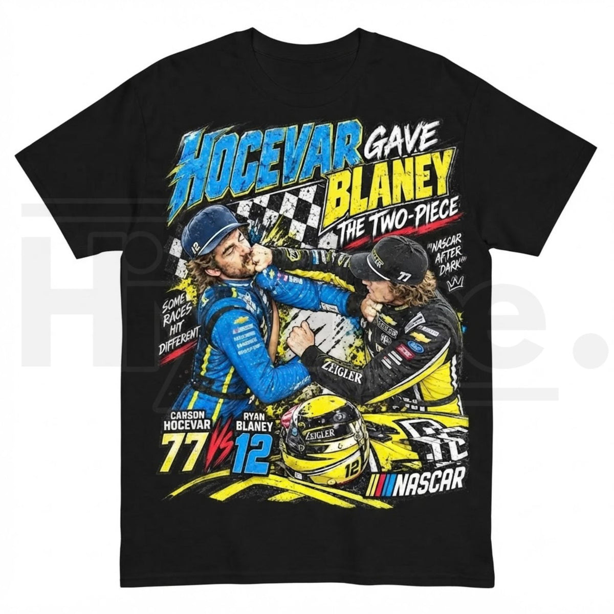 Ryan Blaney vs Carson Hocevar T-Shirt – Racing Rivalry Graphic Tee