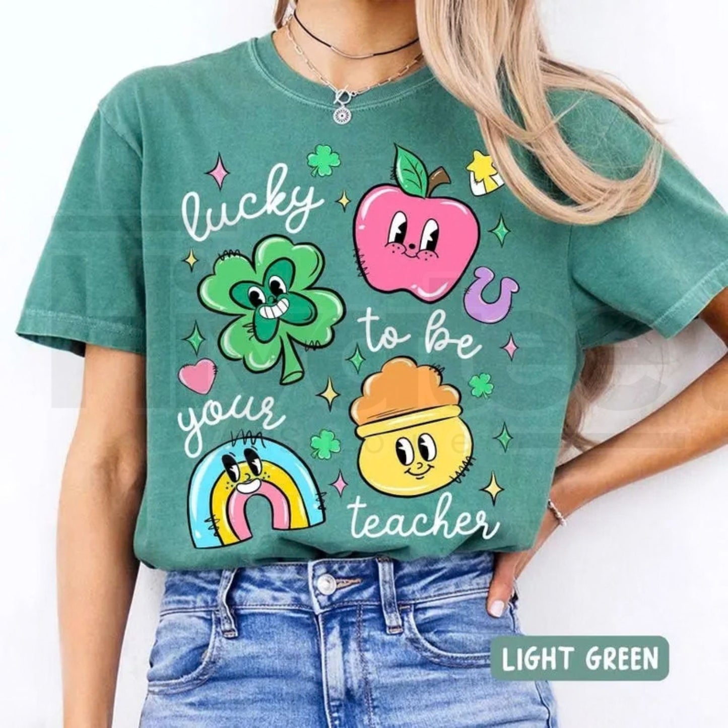 Comfort Colors® St. Patrick’s Day Teacher Shirt – Lucky to Be Your Teacher Tee, Cute Irish Shamrock Educator Gift