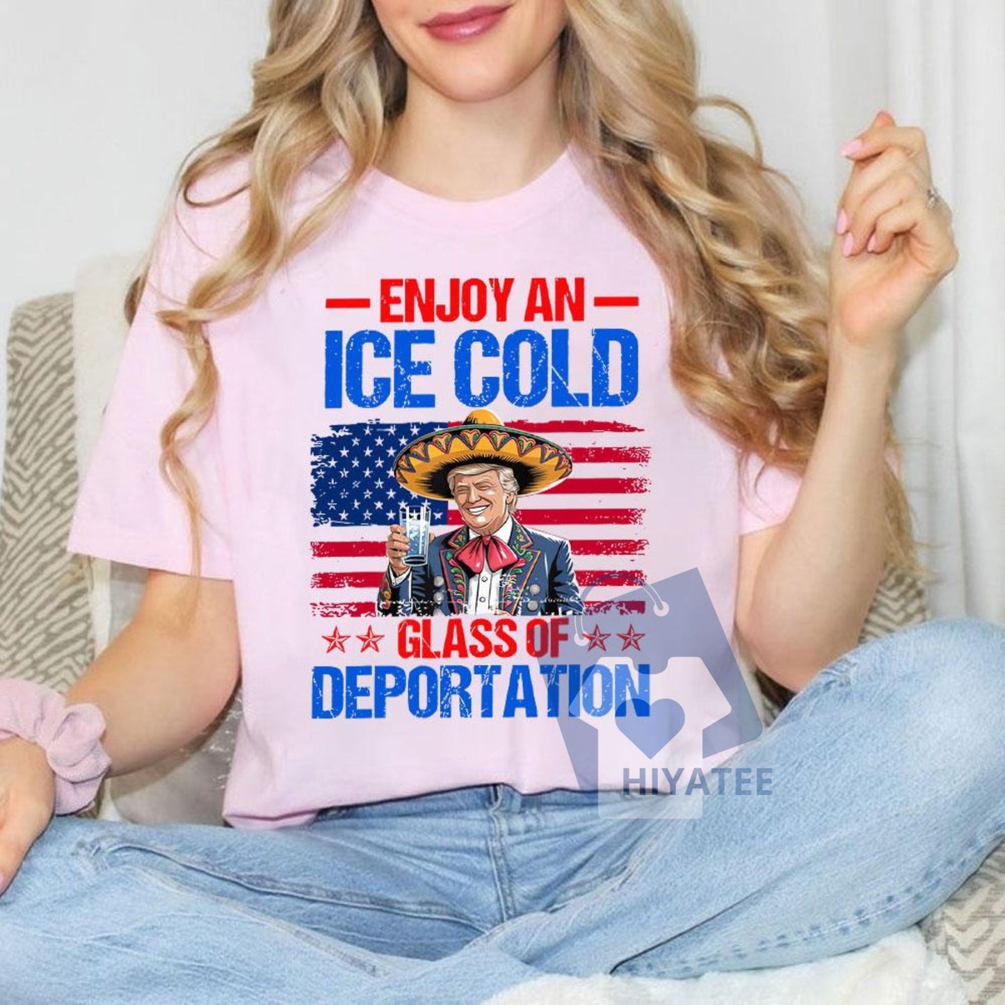 ICE Cold Deportation Graphic T-Shirt – Bold Political Statement Tee for Trump Supporters