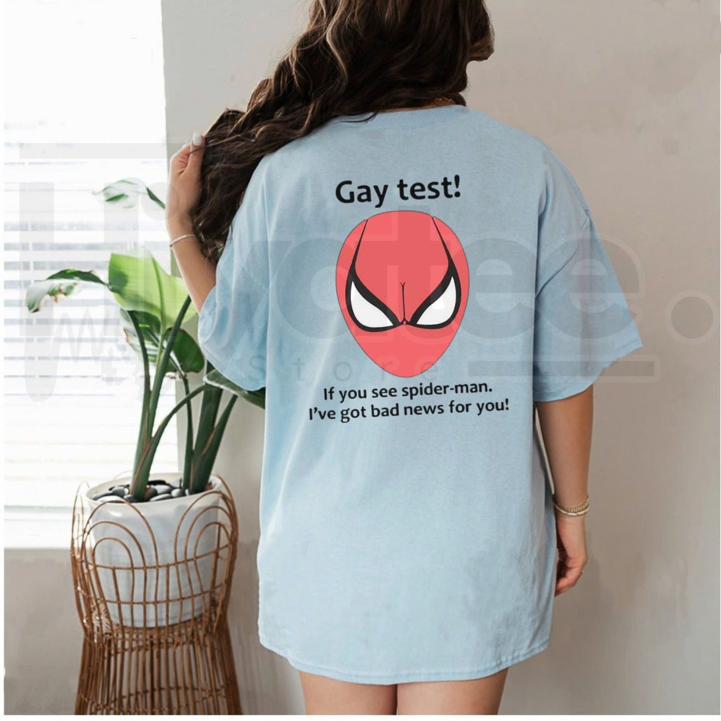 Gay Test Spiderman Meme T-Shirt – Funny Internet Illusion Graphic Tee