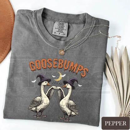 Goose Bumps Halloween Silly Goose Comfort Colors T-Shirt