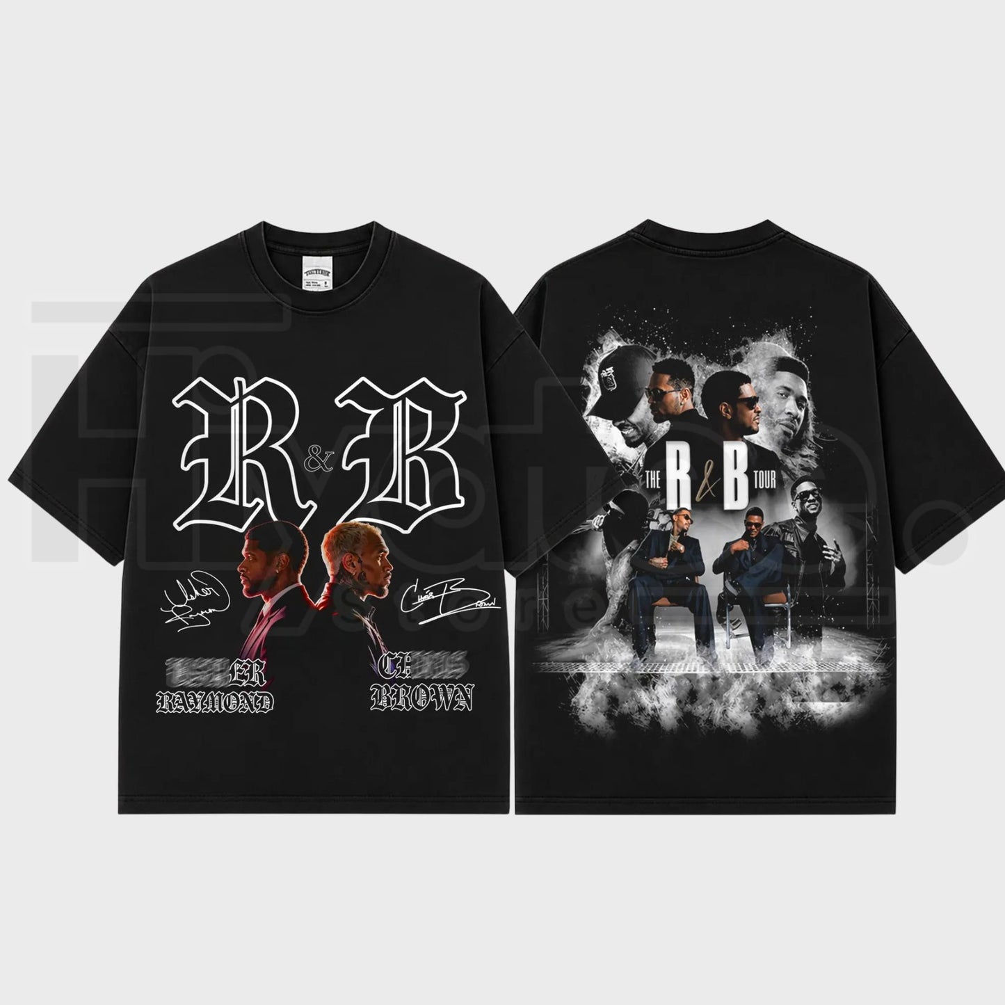 The R&B Tour 2026: Raymond & Brown #3 Premium Acid T-Shirt Tank Top – Retro Graphic Tee