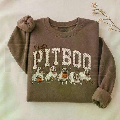 Dark Chocolate 30+ Halloween Dog Breeds Sweatshirt – Spooky Season Dog Mom Crewneck, Cozy Autumn Dog Lover Pullover