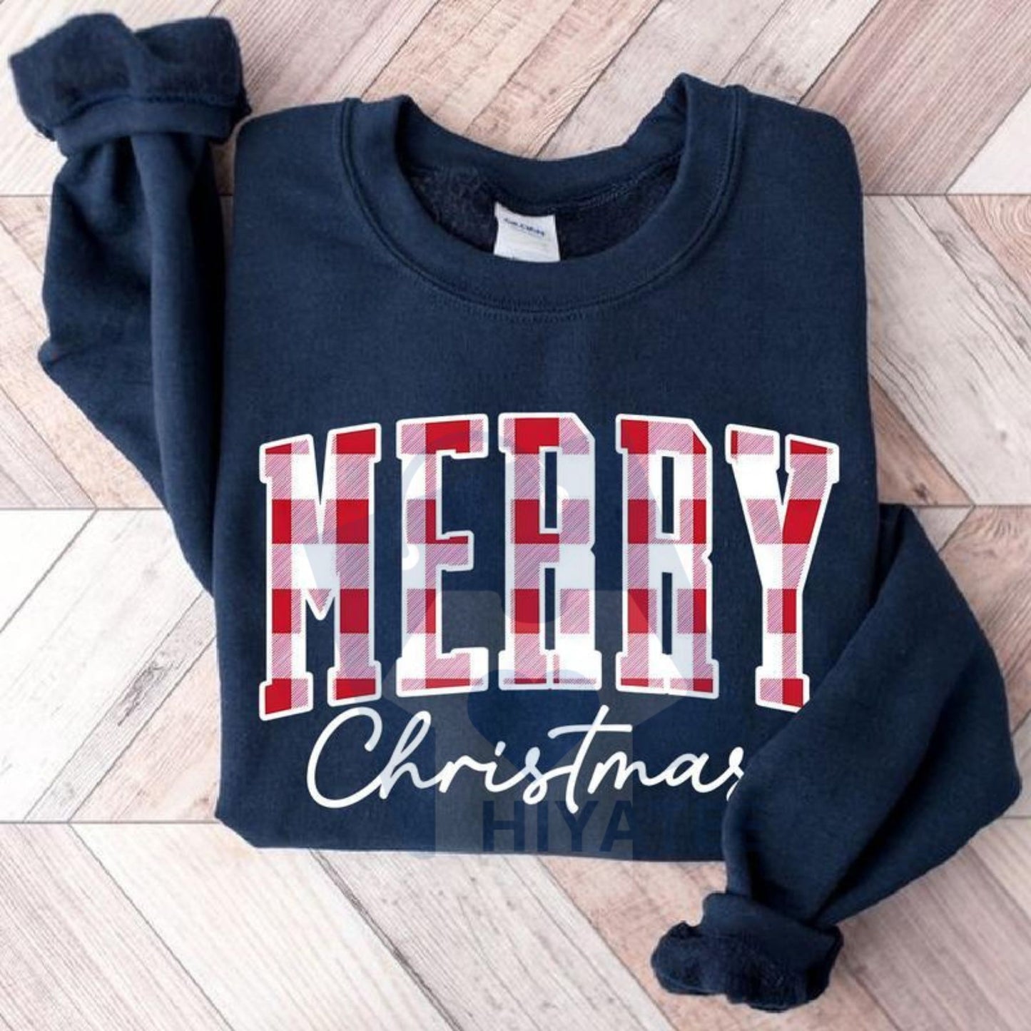 Merry Christmas Sweatshirt: Buffalo Plaid Sweater, Christmas Family Crewneck, Woman Xmas Shirt, Cute Winter Holiday Gift Idea