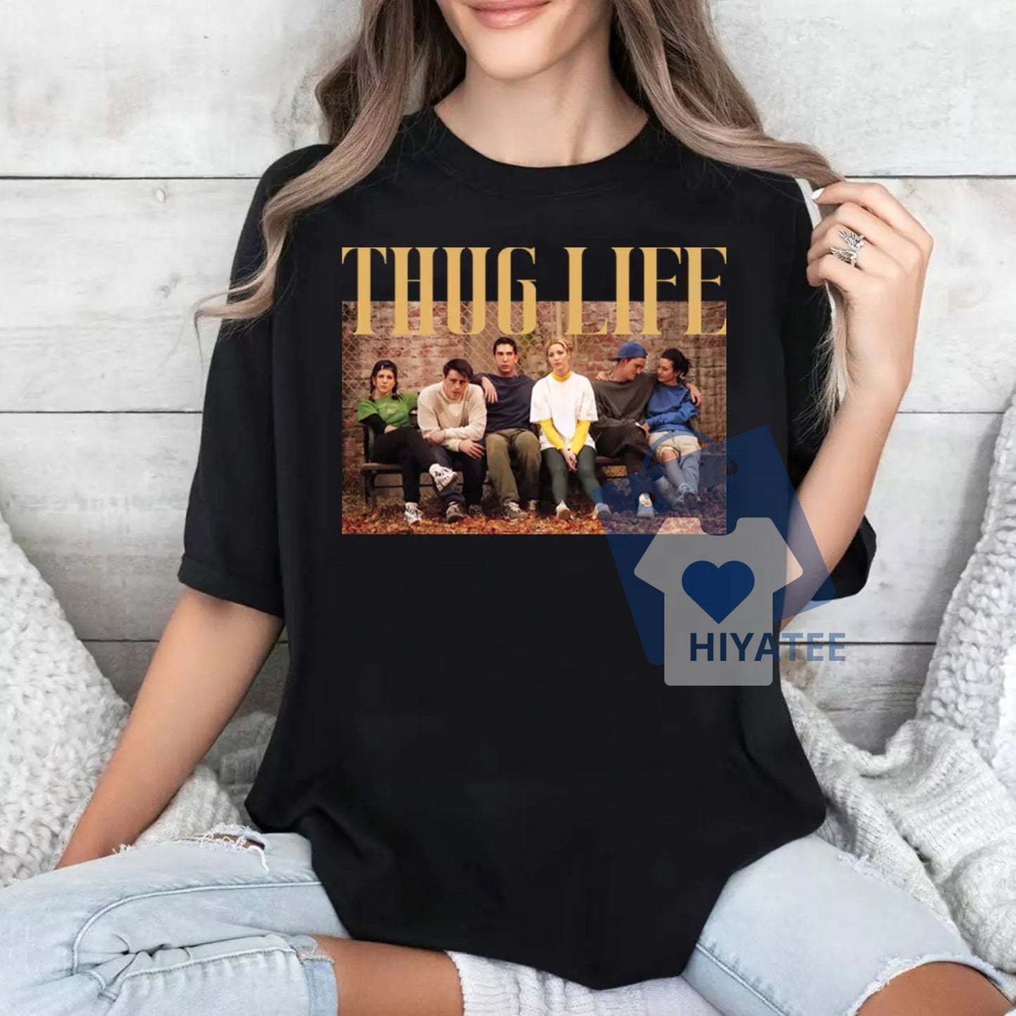 THUGLIFE Friendsgiving Football T-Shirt – Funny Fall Friends Shirt
