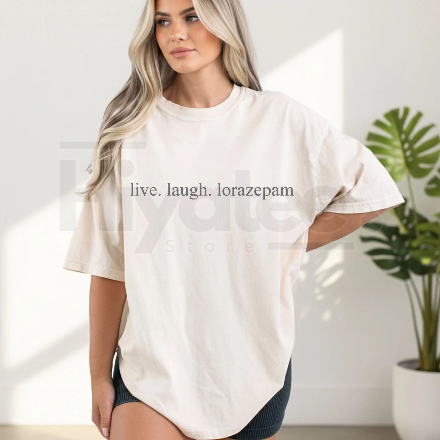 Comfort Colors Live Laugh Lorazepam Shirt – Funny Sarcastic Mental Health Meme T-Shirt, Dark Humor Graphic Tee