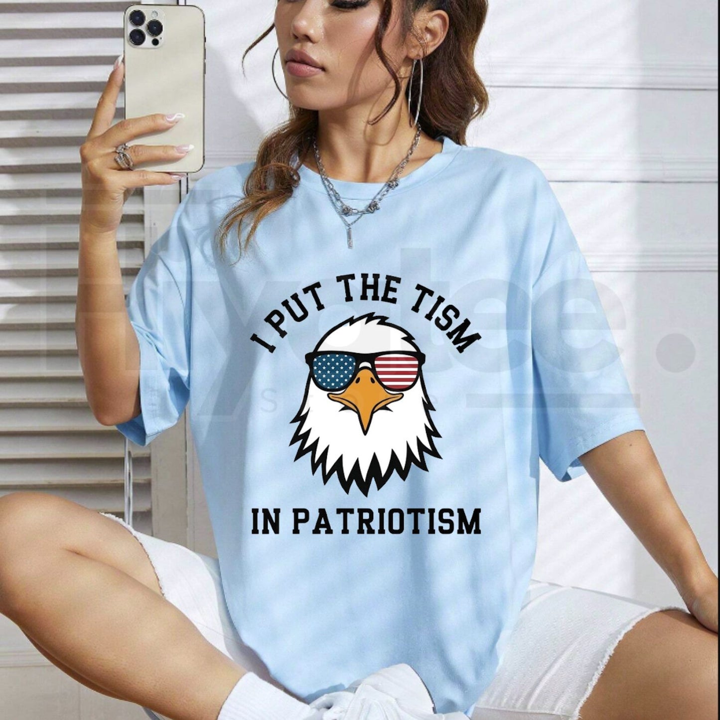 Put The Tism In Patriotism Athletic Eagle T-Shirt – Funny Summer Streetwear Tee