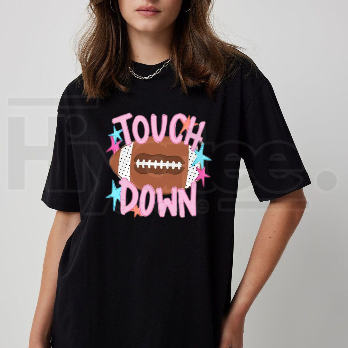 Touch Down Mossy Oak T-Shirt – Cute Camo Football Game Day Graphic Tee