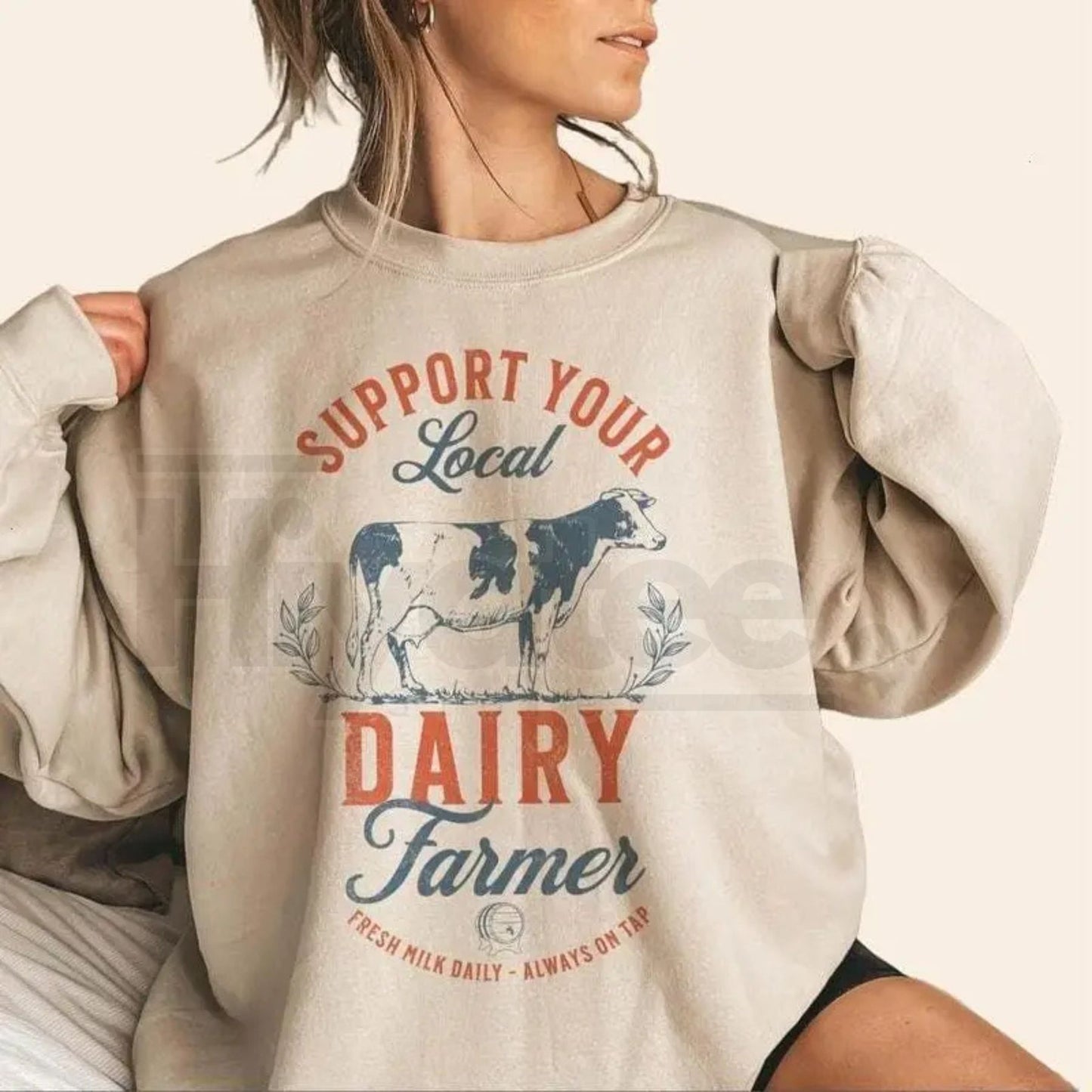 Eat Local Breastfeeding Sweatshirt: Funny Moms Boobery Crewneck for Nursing Moms