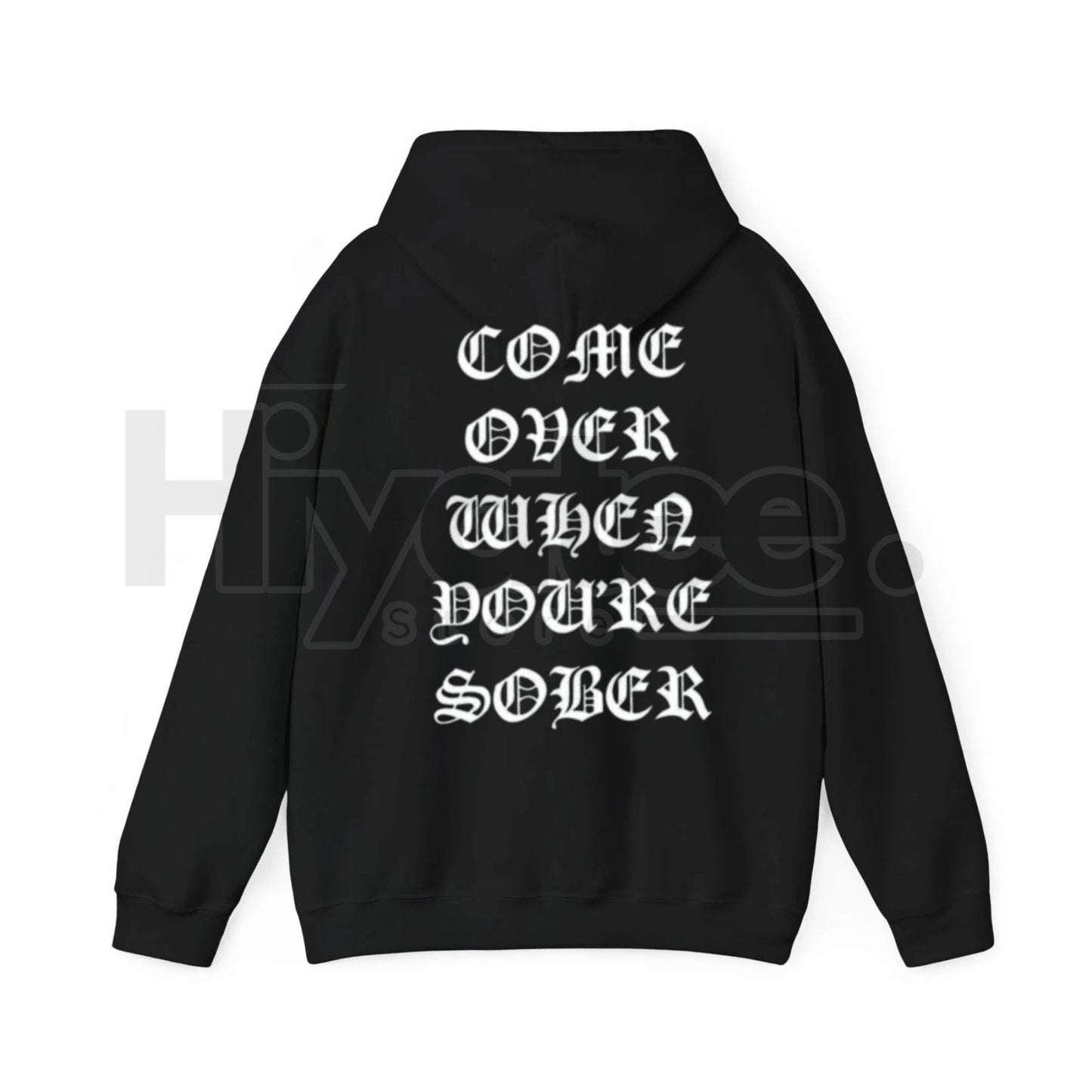 Black Lil Peep 'Come Over When You're Sober' Hoodie – Emo Rap Graphic Pullover, Oversized Vintage Hip-Hop Style Top