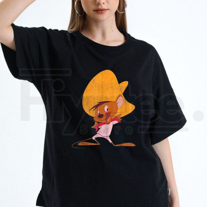Speedy Gonzales Retro Portrait T-Shirt – Red Hue Looney Tunes Streetwear Graphic Tee