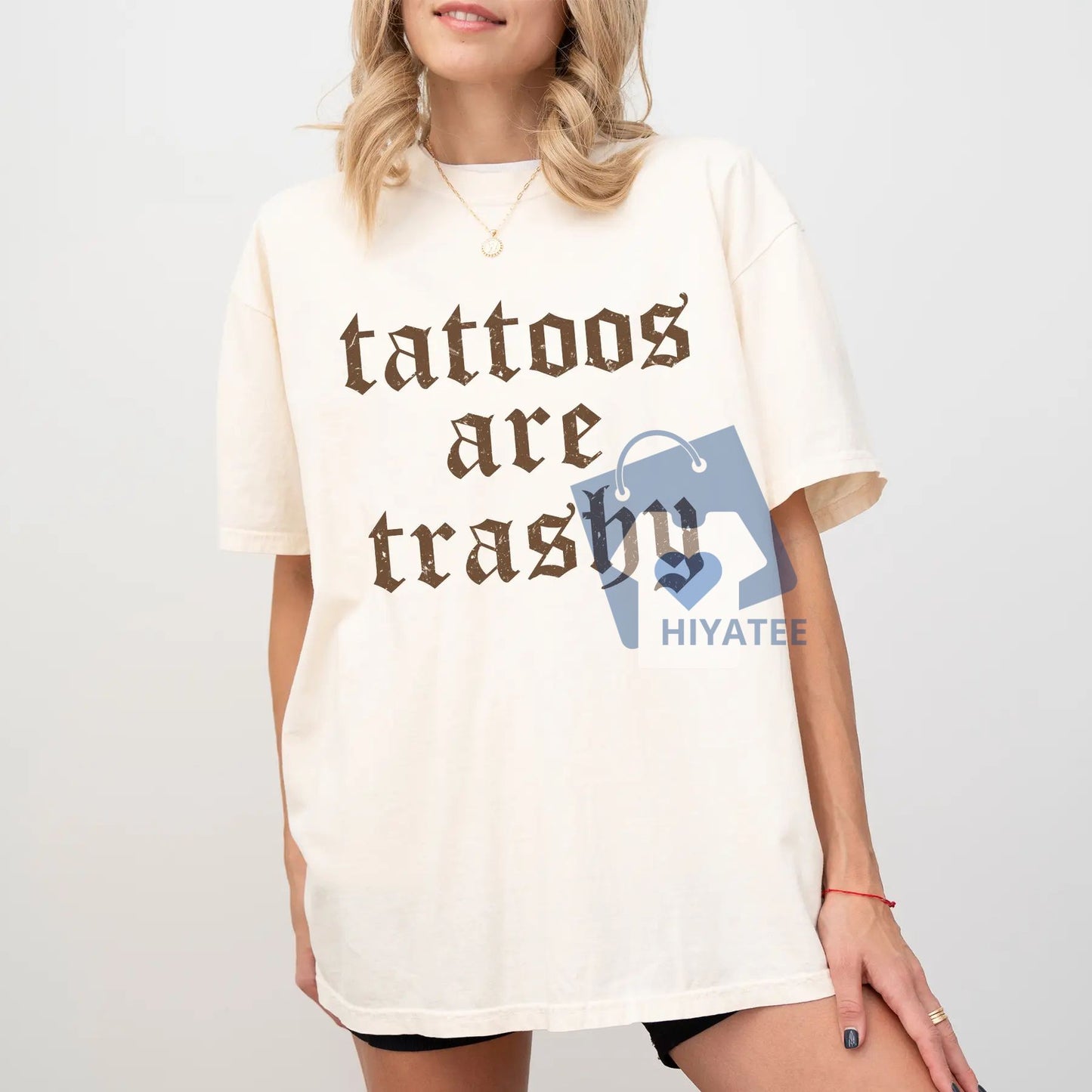 Tattoos Are Trashy Retro Graphic Tee – Funny Tattoo Lover Gift Shirt