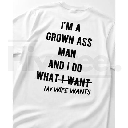 Real Man Listens To My Wife T-Shirt – Funny Husband Sarcastic Tee