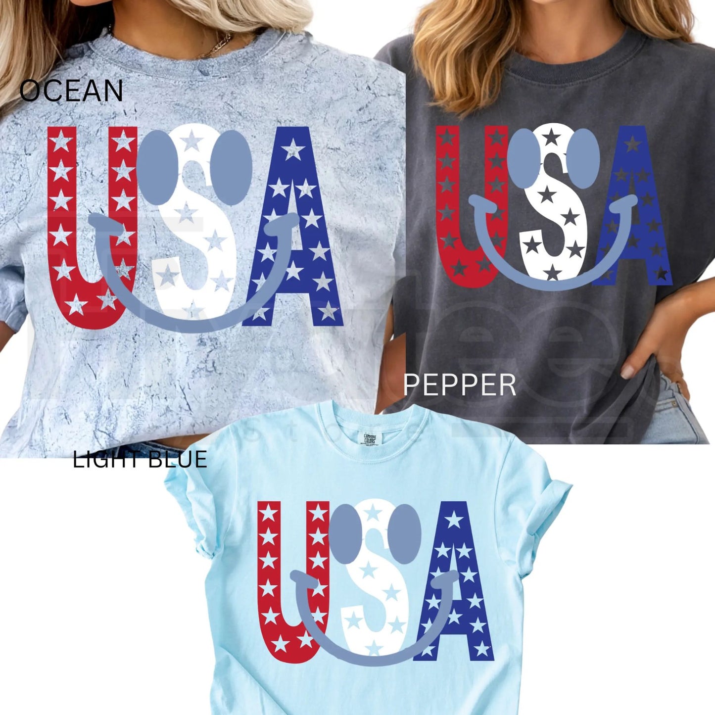 Comfort Colors® America 250 Years Shirt – Floral & Stripe USA 4th of July Graphic Tee