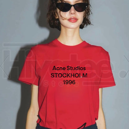 Acne Studios Stockholm 1996 Graphic T-Shirt – Minimalist Distressed Off-White Tee