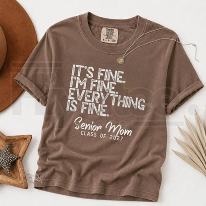 Comfort Colors Class of 2027 Senior Mom Shirt